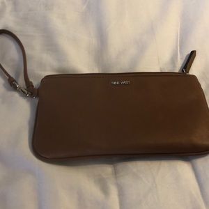 Nine West Brown clutch/wristlet